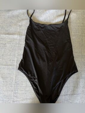 Victoria’s Secret Black one piece swimsuit Large open back classic and flatering